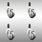 Service Caster 3 Inch 316SS Thermoplastic Rubber Swivel 1 Inch Expanding Stem Caster Set SCC-SS316EX20S314-TPRB-1-4 - alternate 1